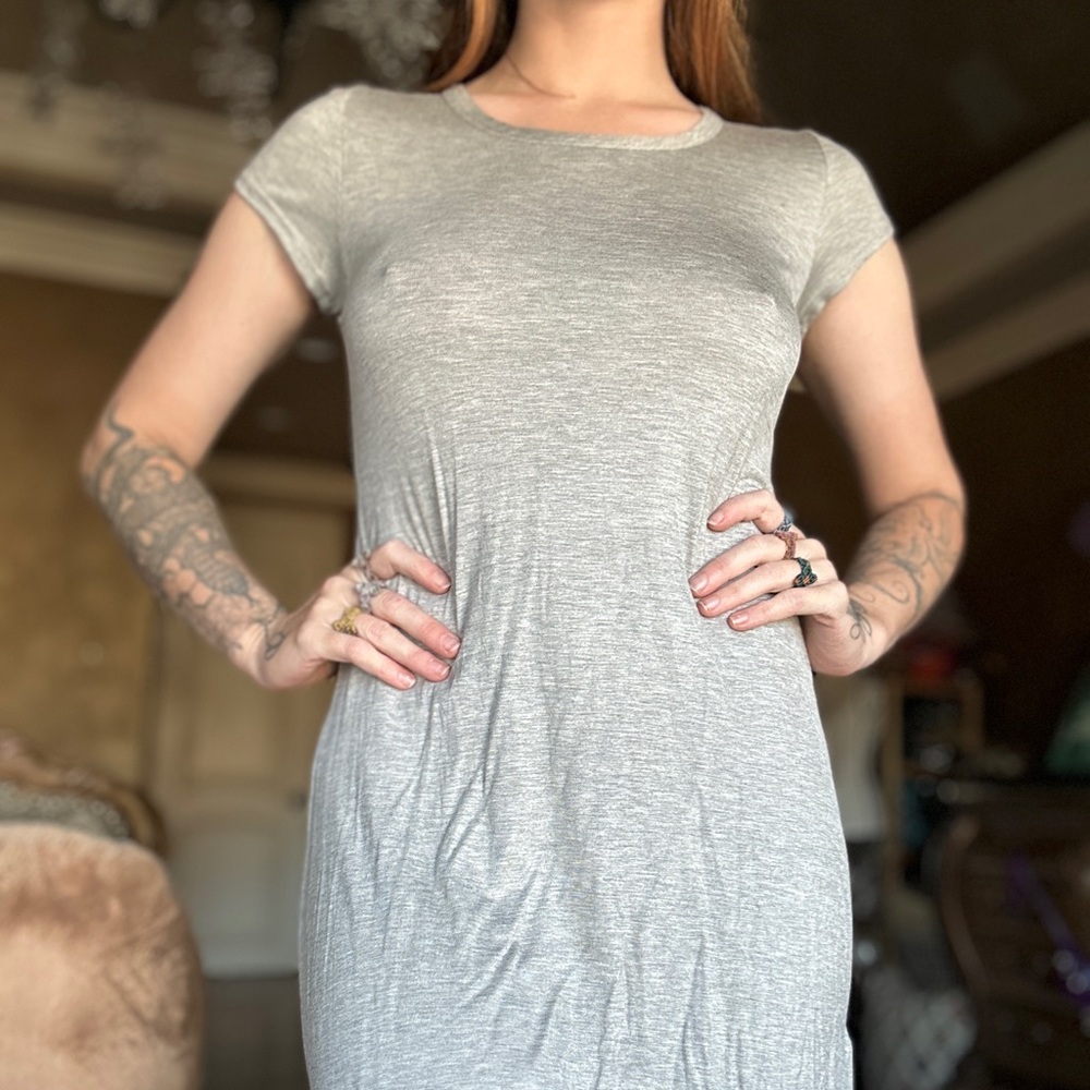 Sexy Simple Black & Grey Mini Dress Simple - Picture 8 of 16